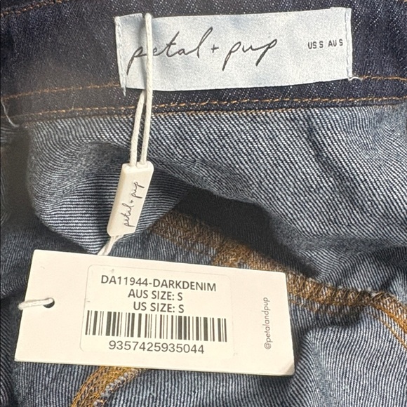 Petal & Pup Rev Mini Short Sleeve Button Denim Dress Size Small NEW - Picture 10 of 15